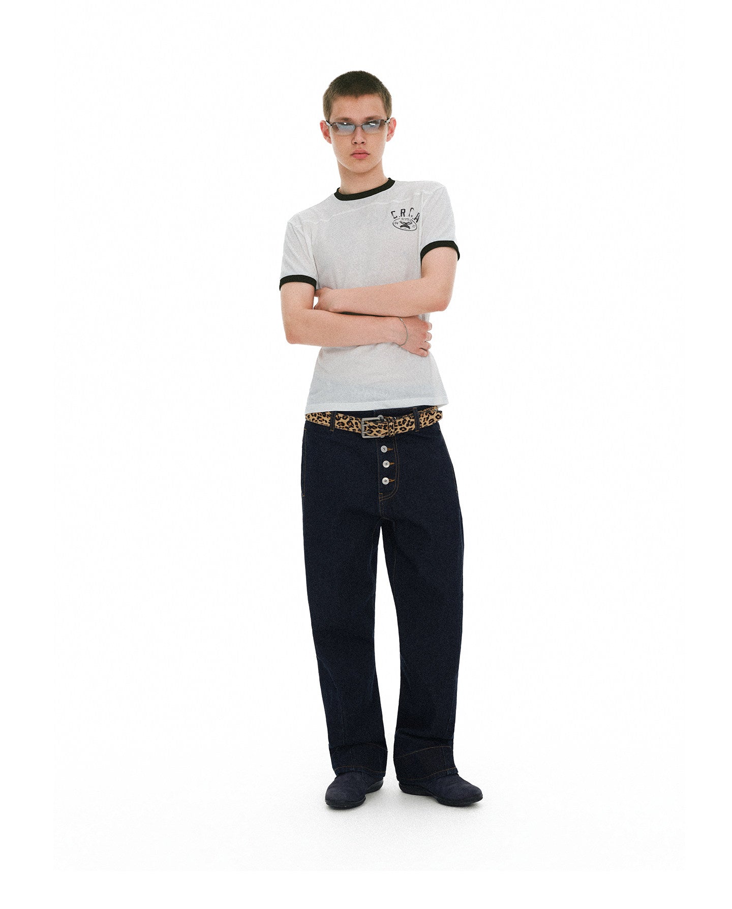 Casual Denim Pants with Five-Button Fly