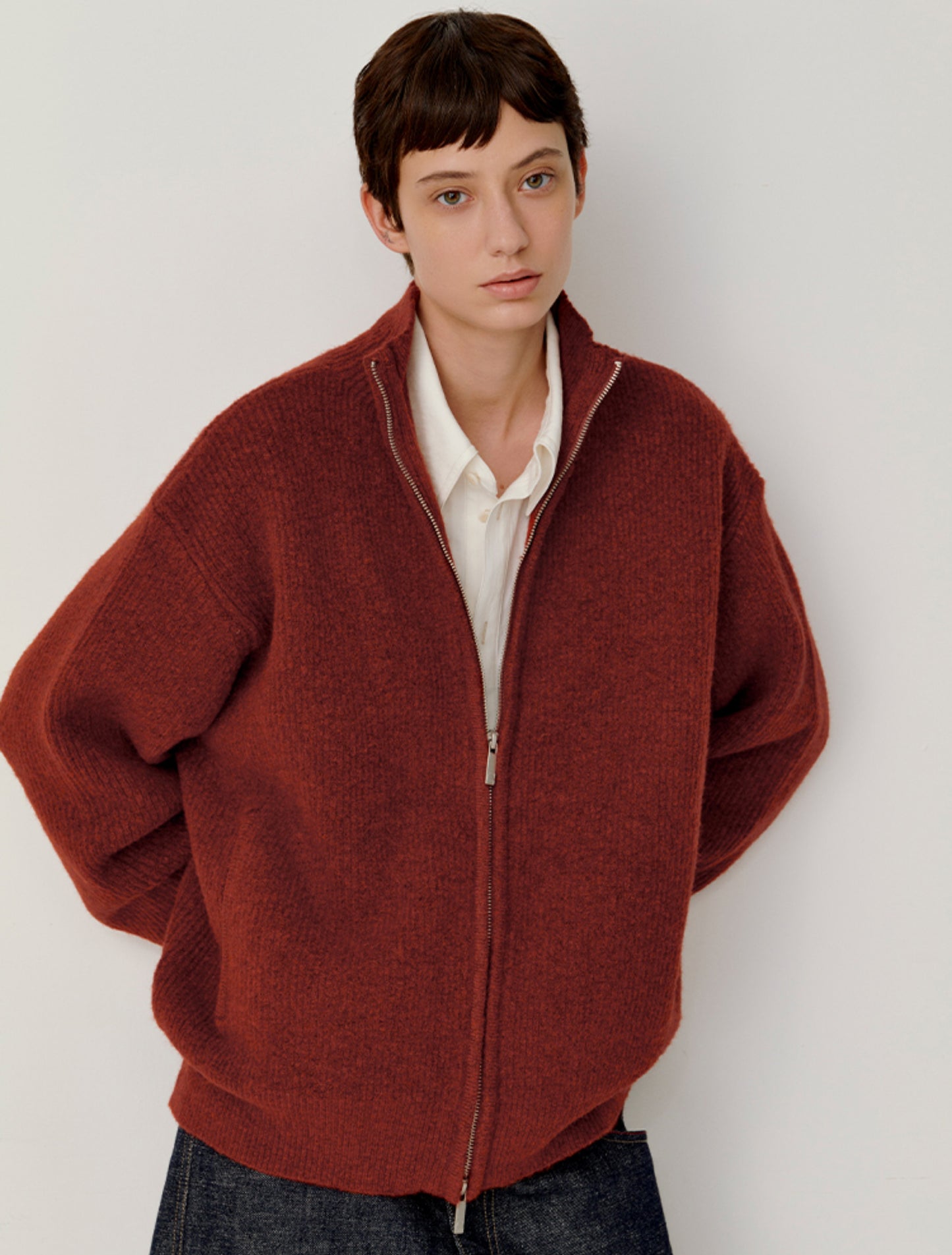 Double Zipper Cardigan