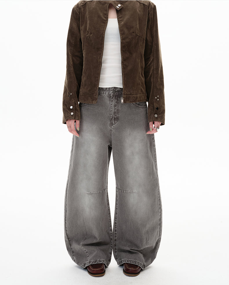 Retro-Washed White Machete Jeans