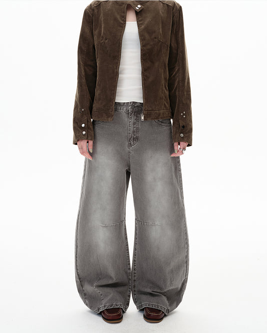 Retro-Washed White Machete Jeans