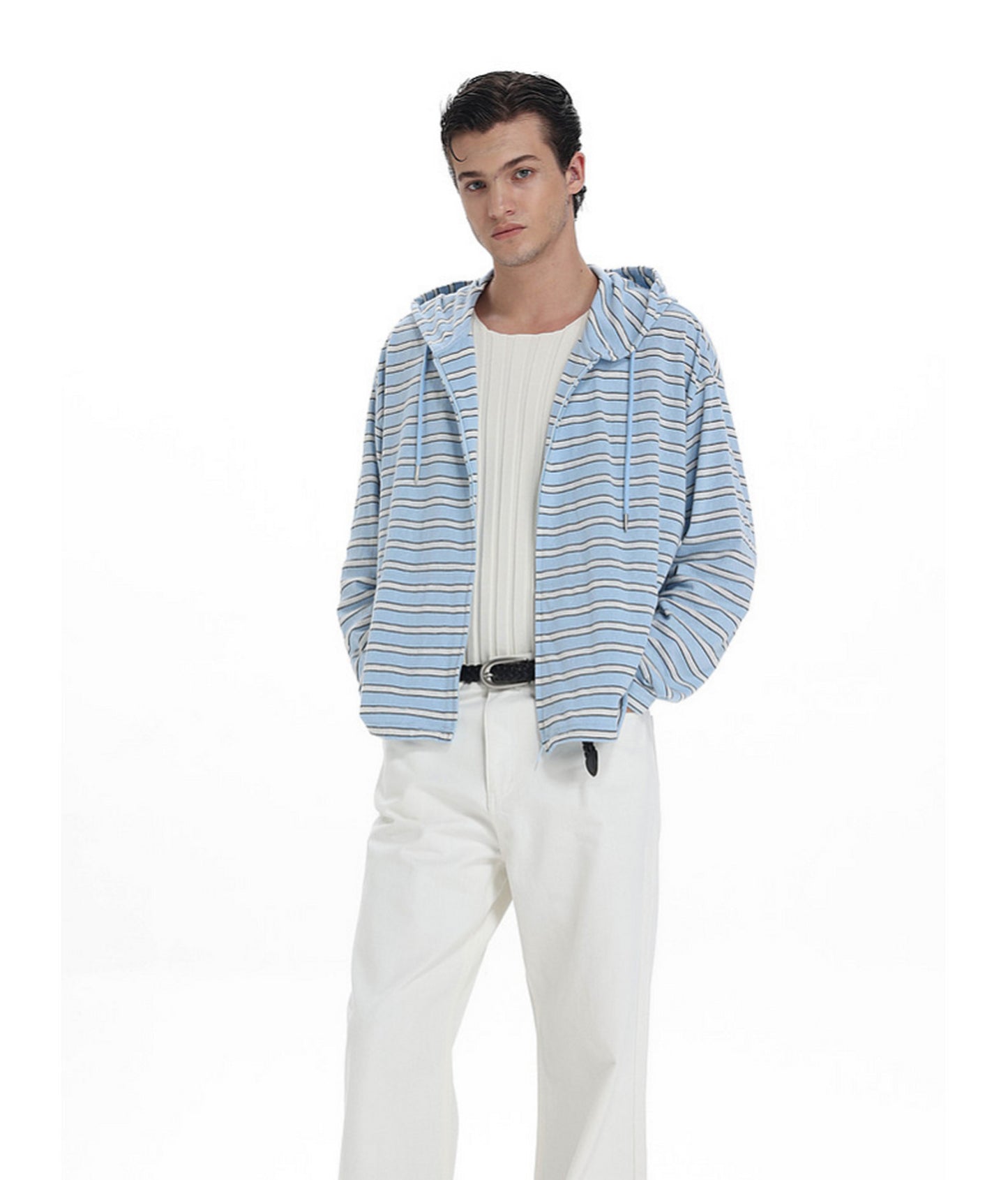 Jacket with a Drawstring Hood　
