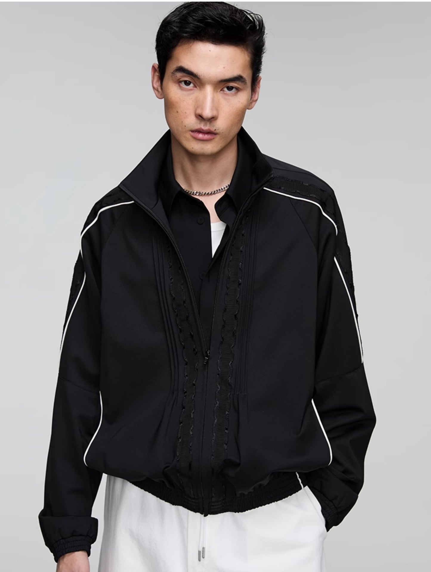 Decorative ribbon sports casual jacket