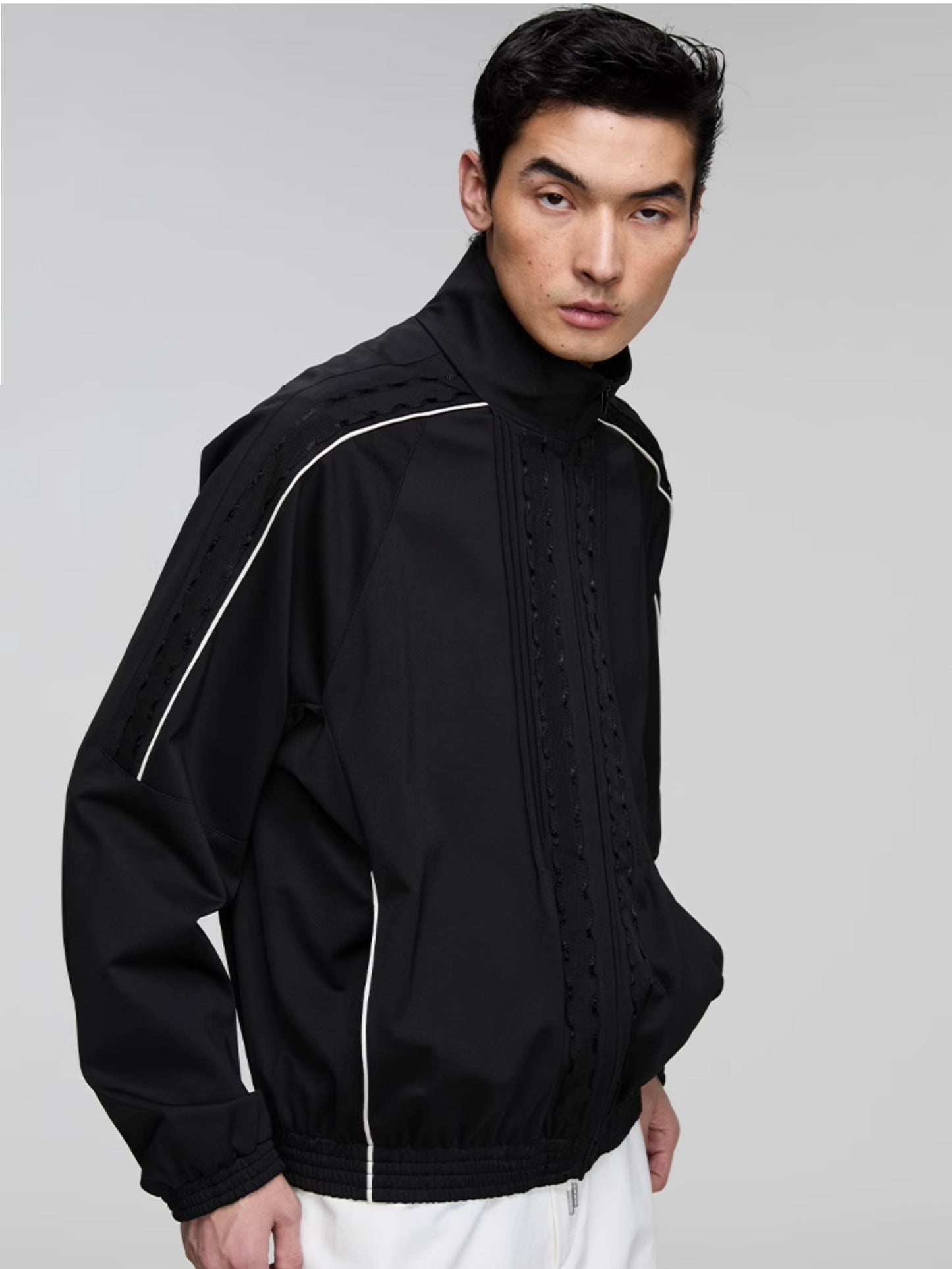 Decorative ribbon sports casual jacket