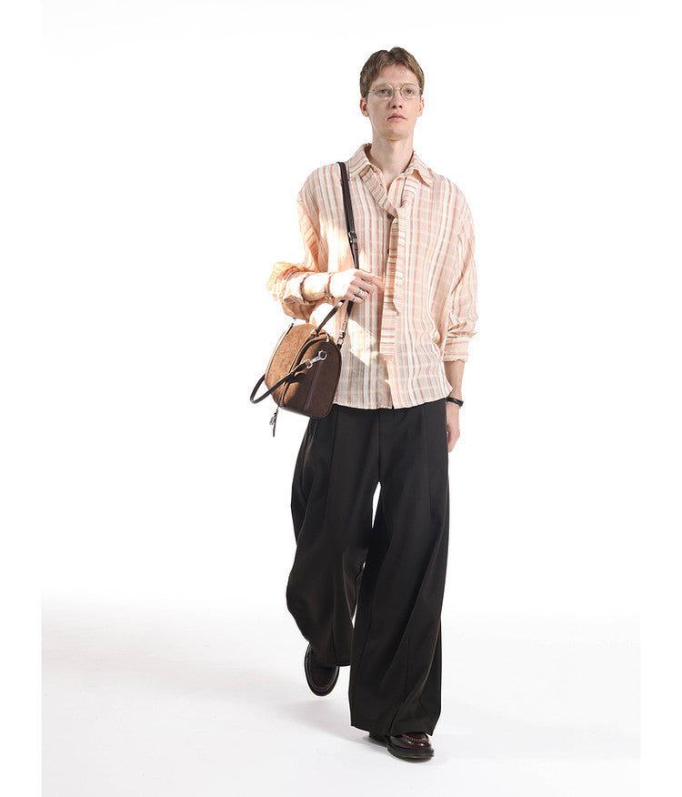 High Intelligence Loose Stripe Shirt