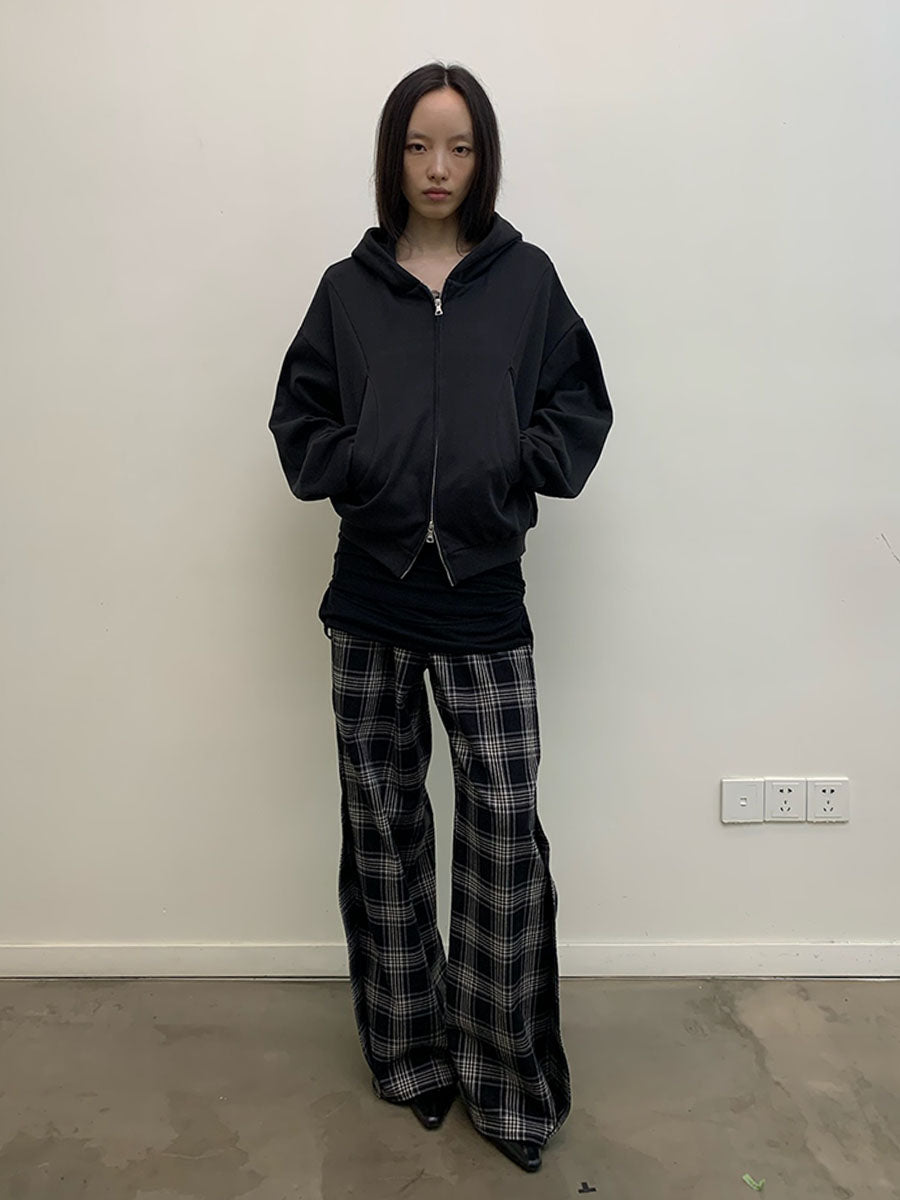 Loose Checked Casual Pants