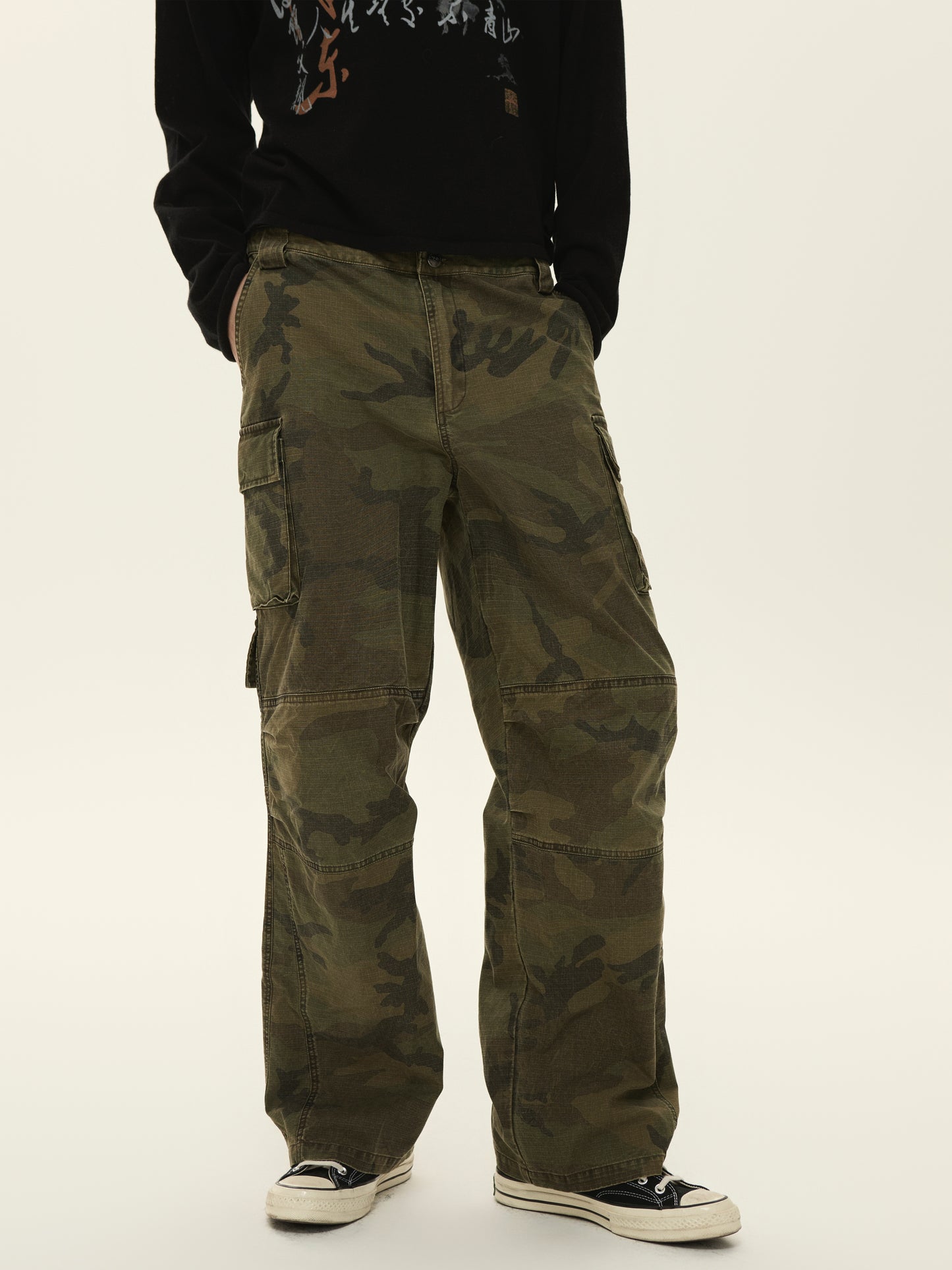 Double Waist Straight Casual Pants