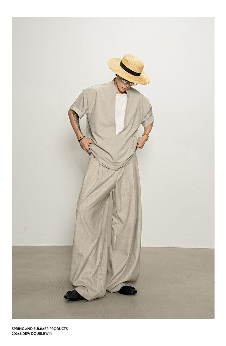 Faux Two-Piece V-Neck Shirt