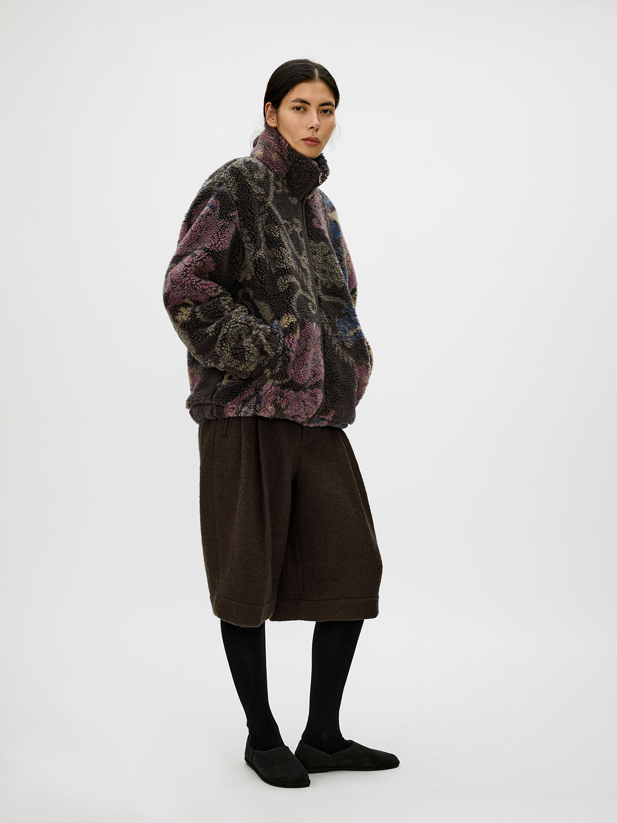 Lambswool Blend Zipper Jacket