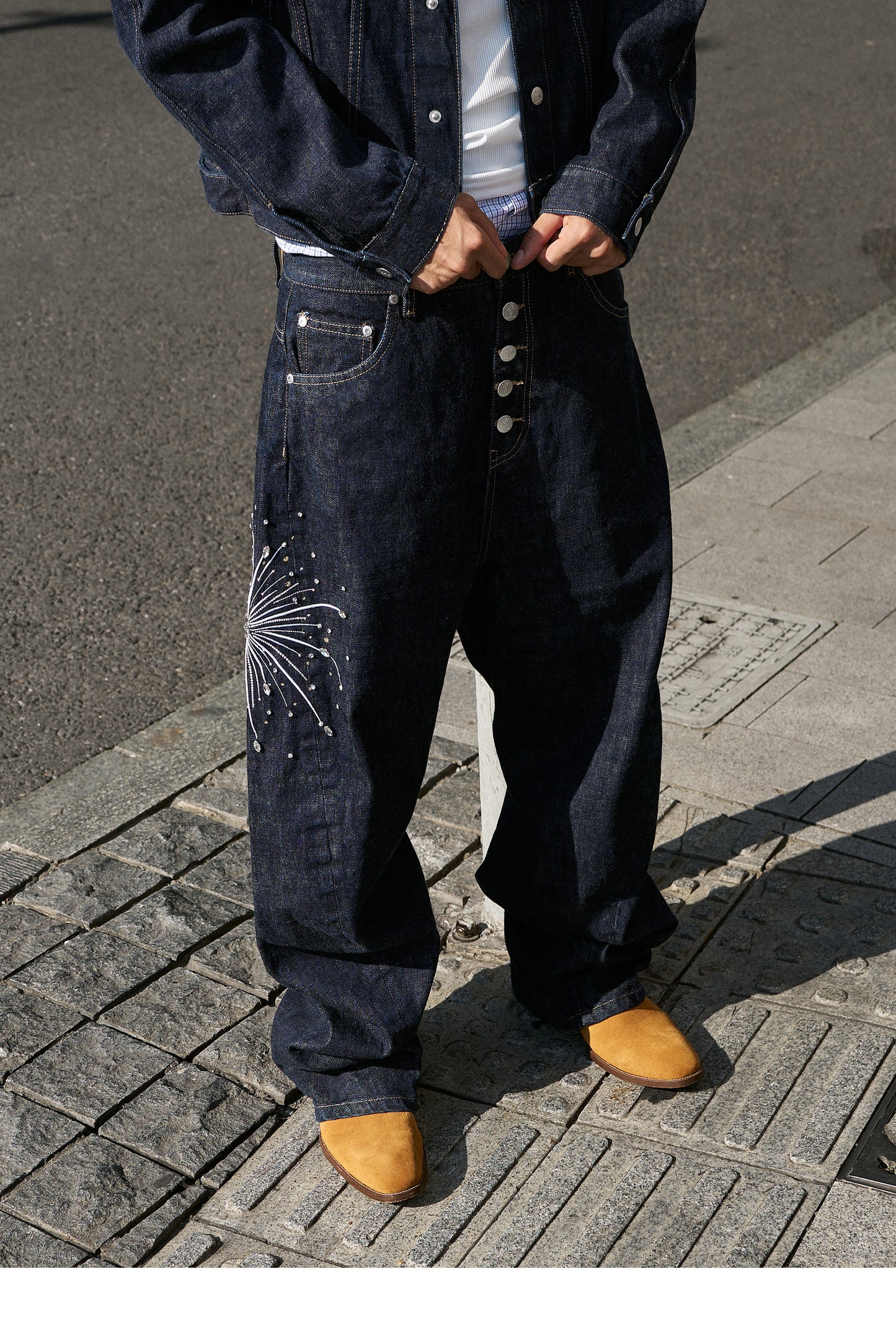 Embroidered Original Denim Pants