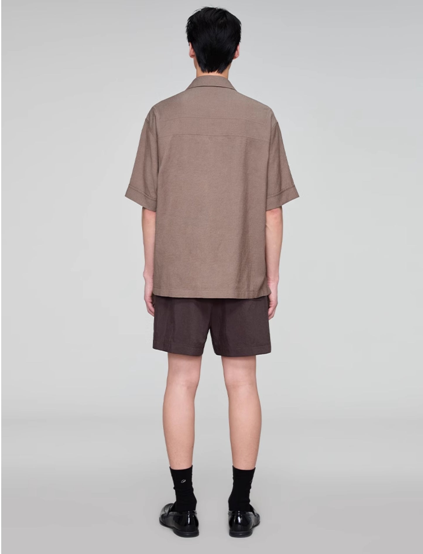 Retro Lapel Draped Casual Shirt