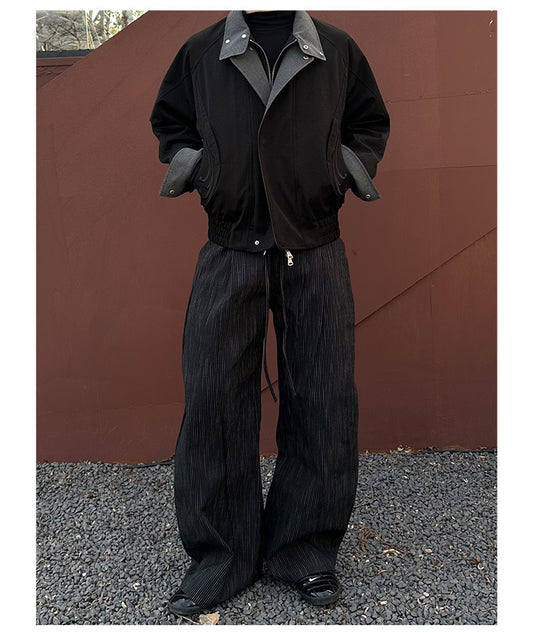 Striped Wide-Leg Pants