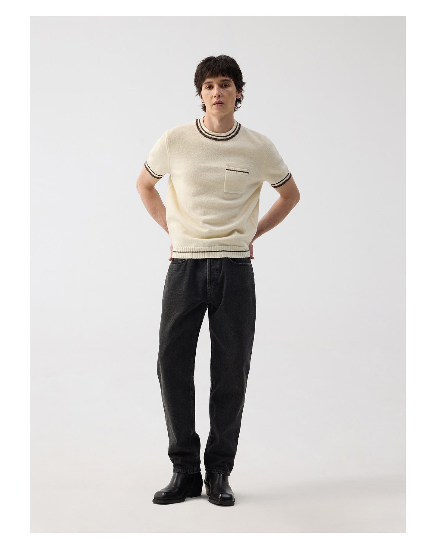 Casual Knit Crew Neck Shirt