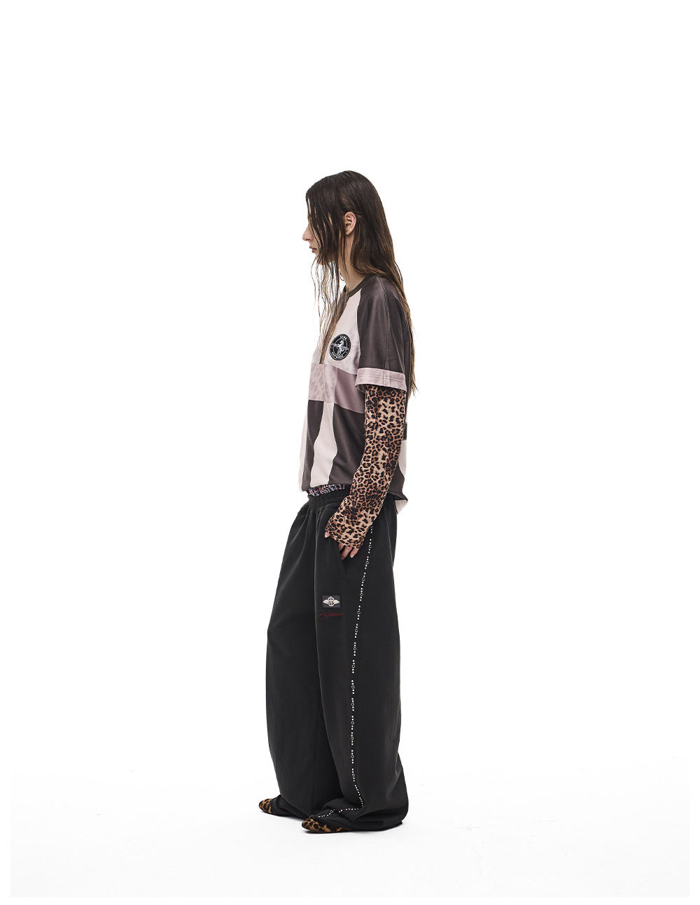 Vintage Beaded Embroidered Sweatpants