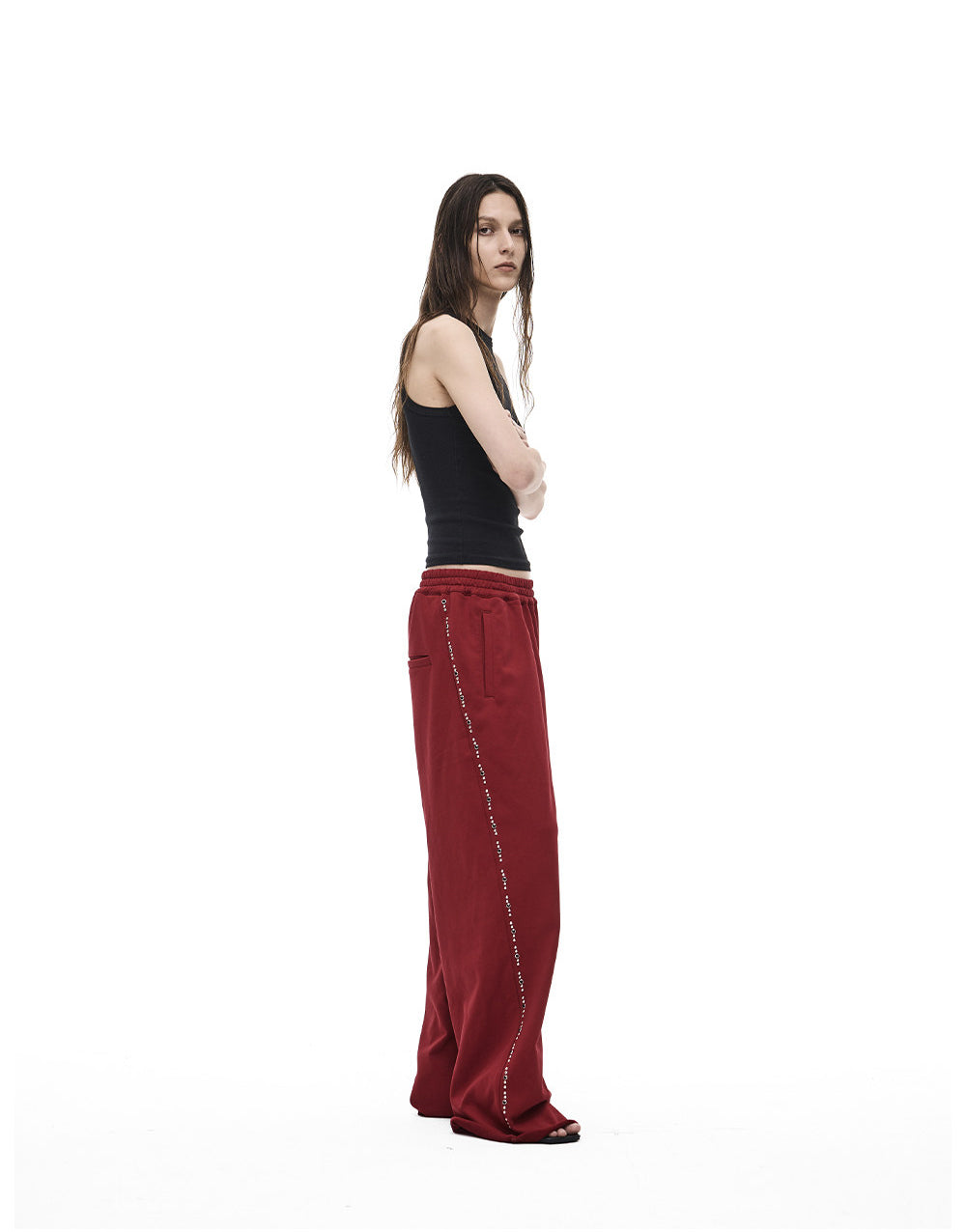 Vintage Beaded Embroidered Sweatpants