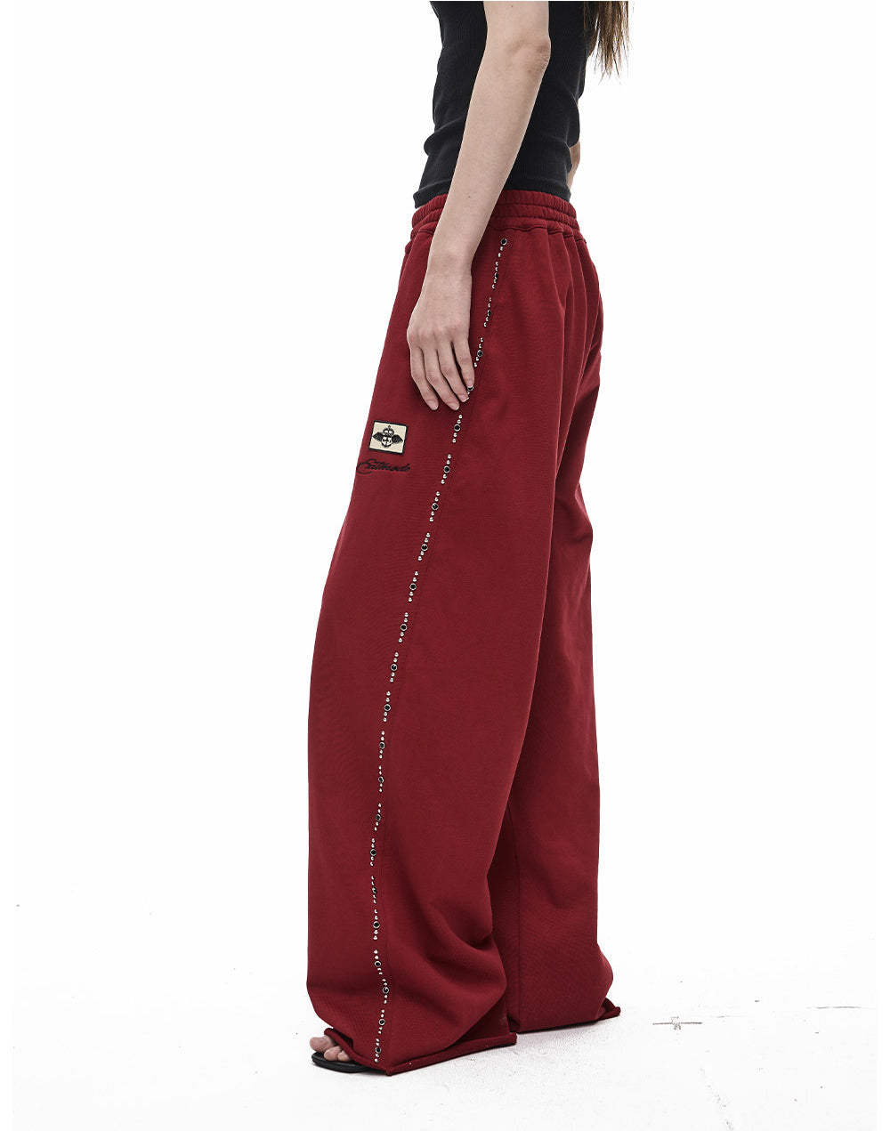 Vintage Beaded Embroidered Sweatpants