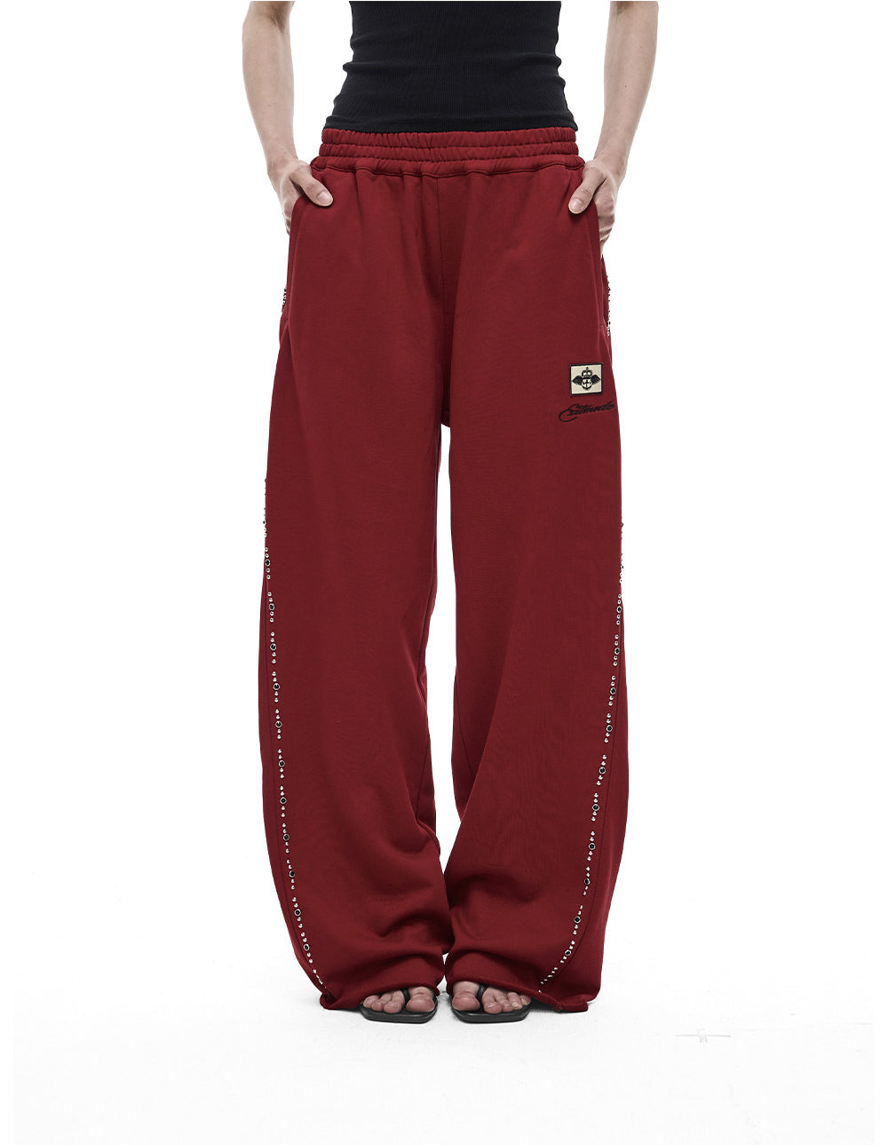 Vintage Beaded Embroidered Sweatpants