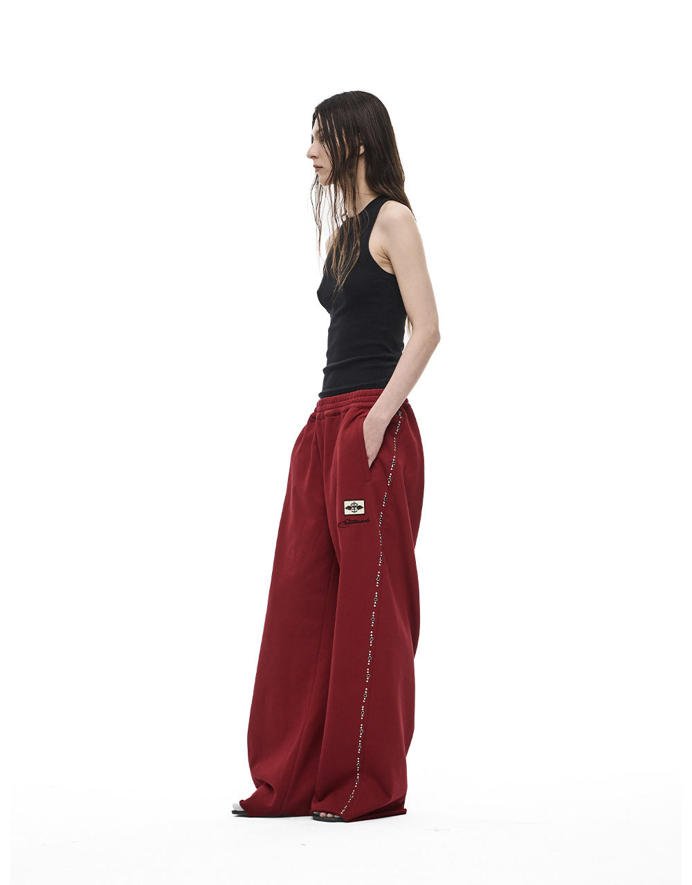 Vintage Beaded Embroidered Sweatpants