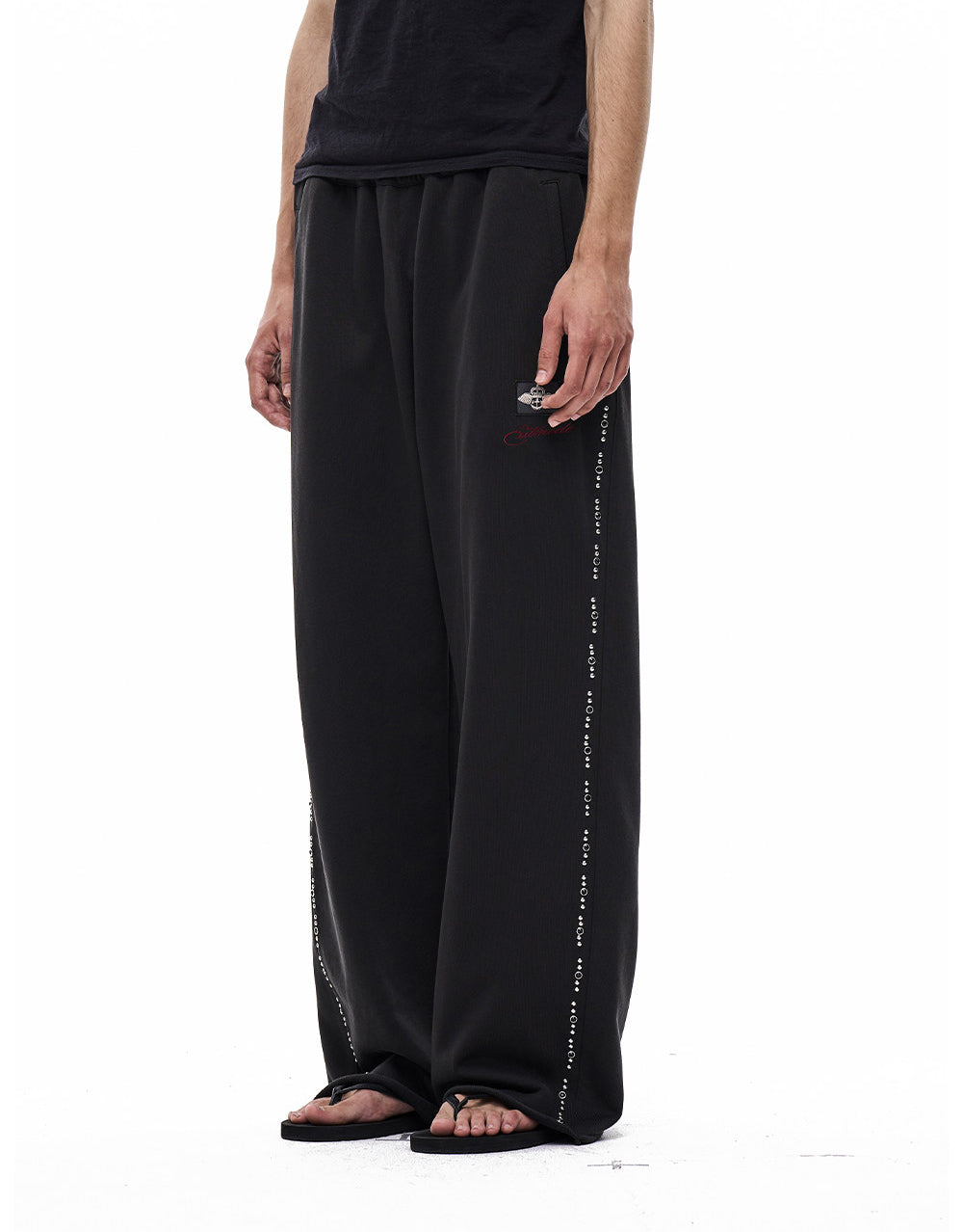 Vintage Beaded Embroidered Sweatpants