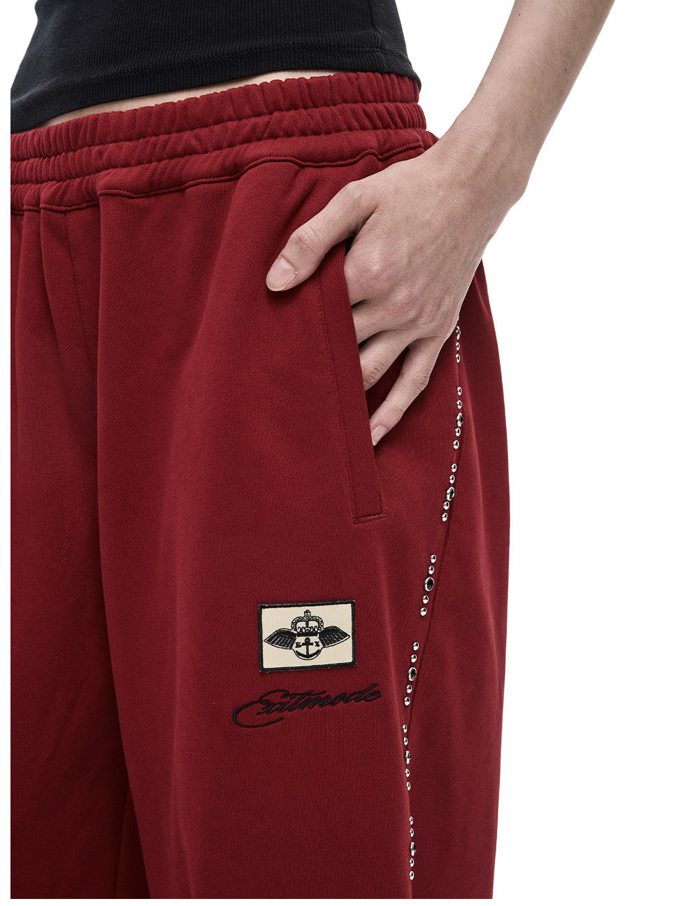 Vintage Beaded Embroidered Sweatpants