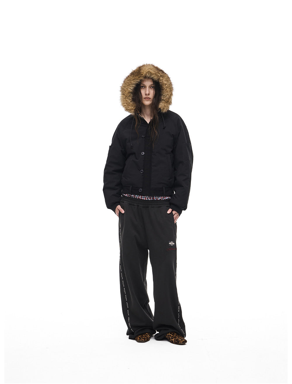 Vintage Beaded Embroidered Sweatpants