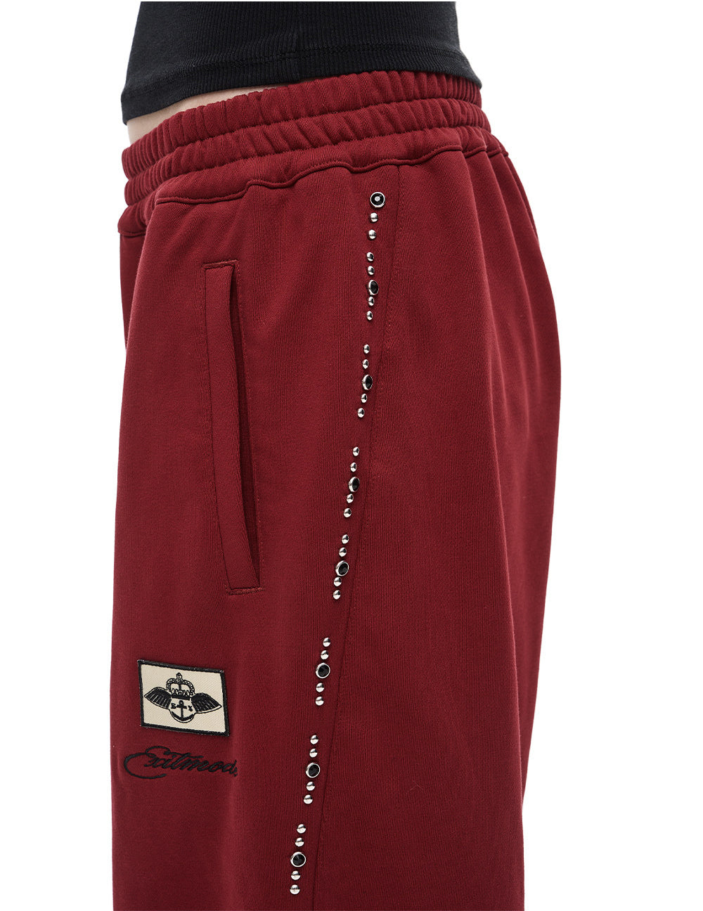 Vintage Beaded Embroidered Sweatpants