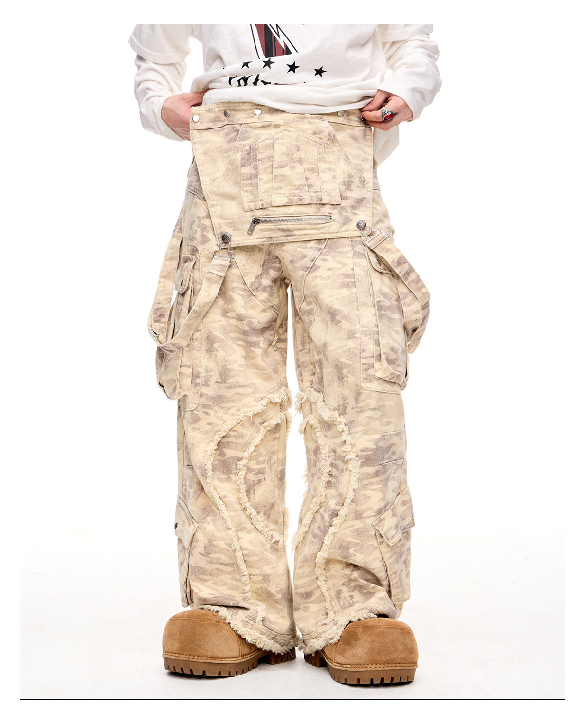 Detachable multi-pocket overalls