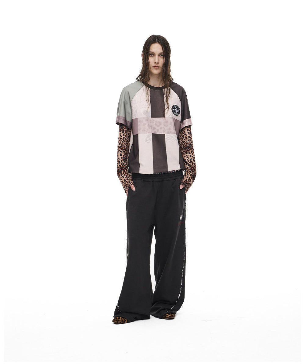 Faux Two-Piece Digital-Print Jersey T-Shirt