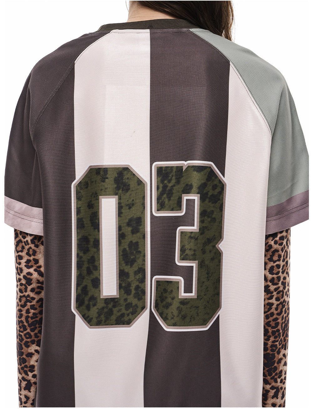 Faux Two-Piece Digital-Print Jersey T-Shirt