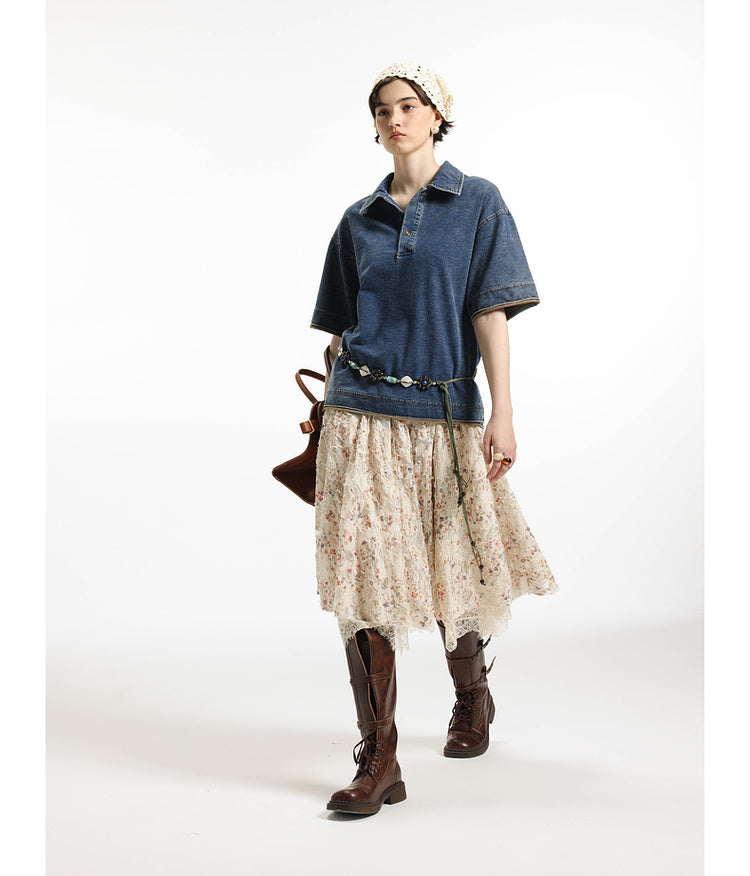 Retro Damage Wash Polo Shirt