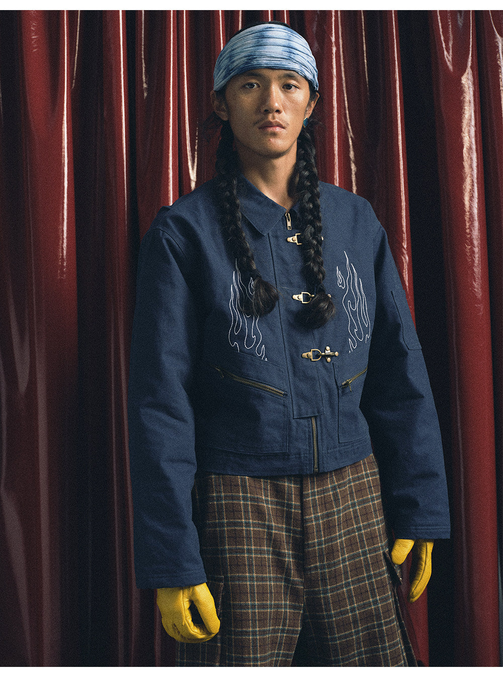 Airplane Button Short Wide Jacket