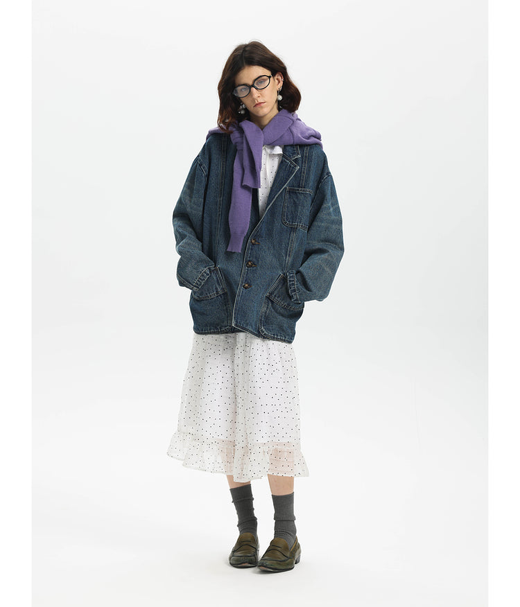 Retro Whisker Denim Jacket