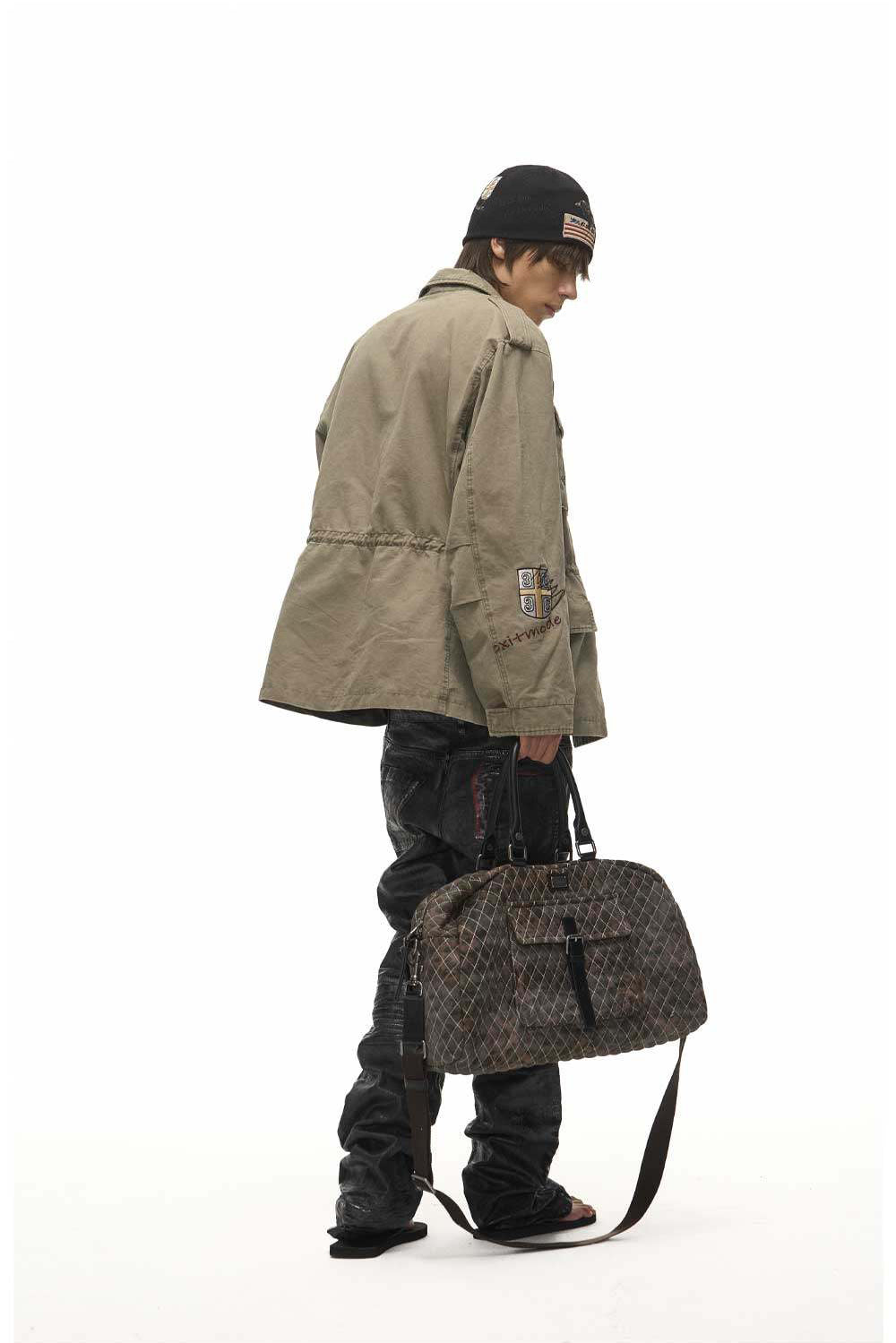 Vintage Leopard-Print Tote Bag