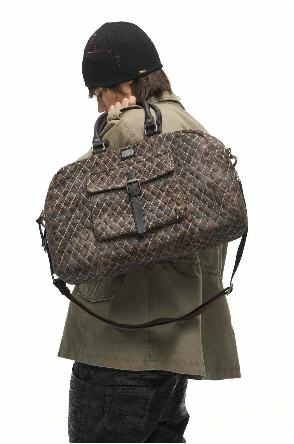 Vintage Leopard-Print Tote Bag