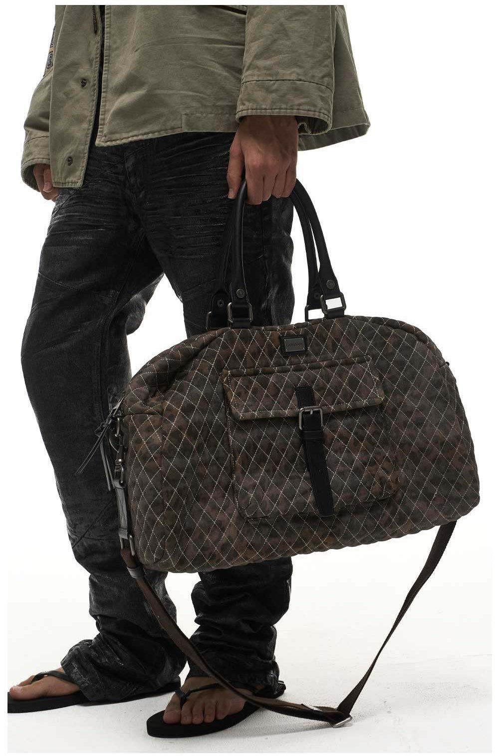 Vintage Leopard-Print Tote Bag