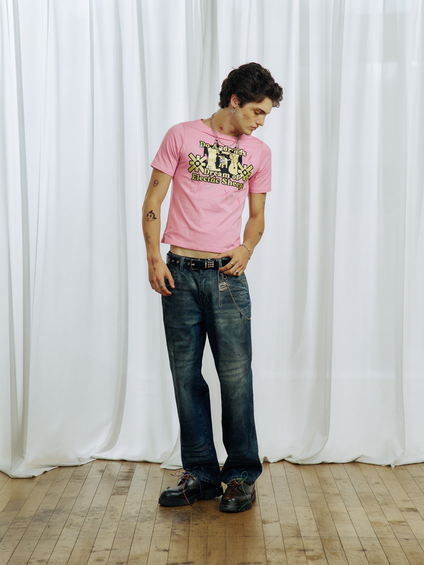 Powder Print Splash Ink T-Shirt