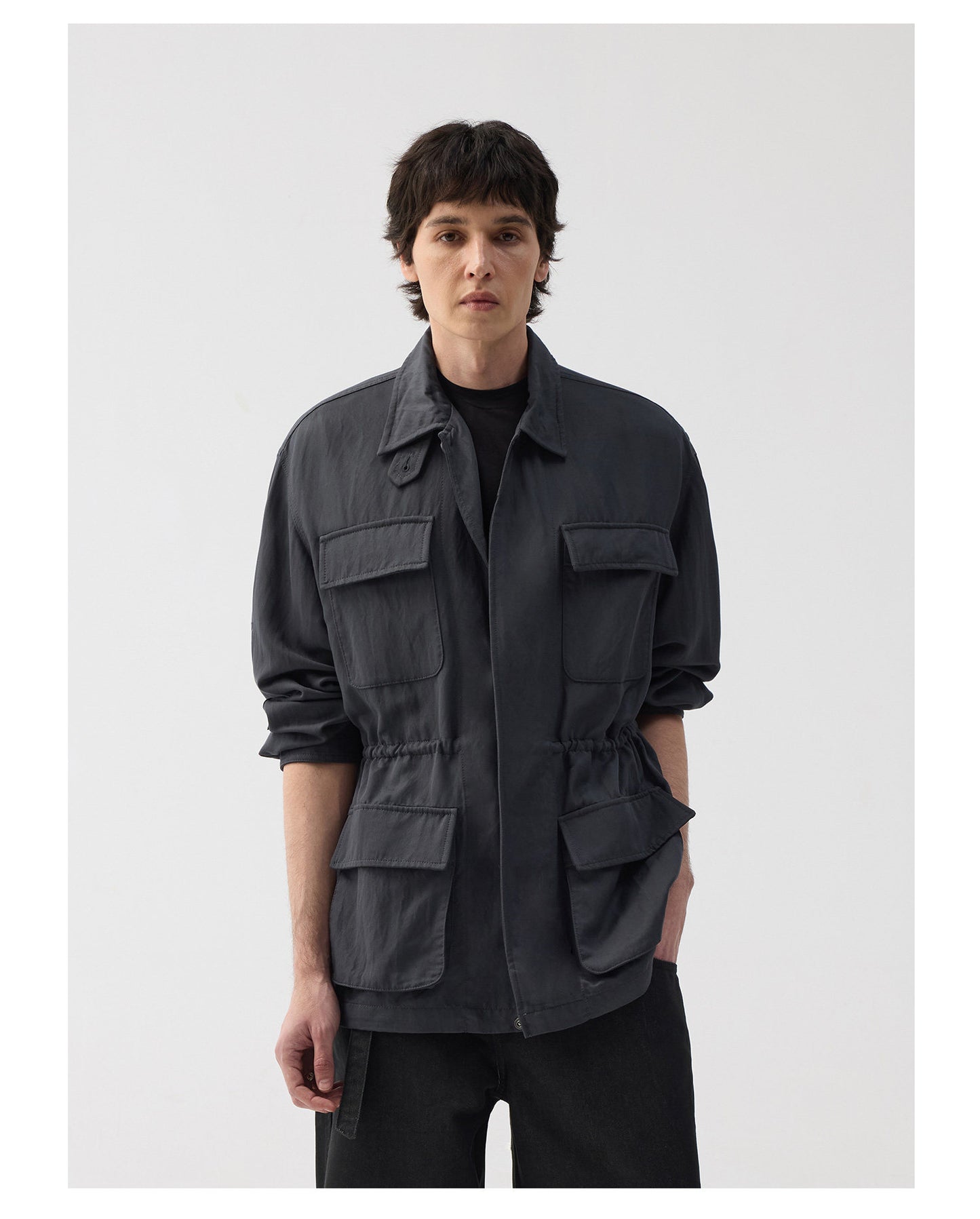 Nylon Blend Short Jacket