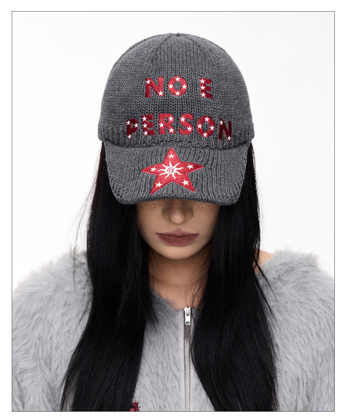 Star Embroidery Peaked Cap