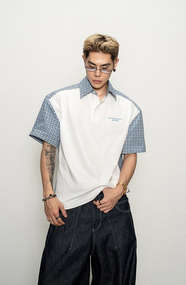 Layered Check Polo Shirt