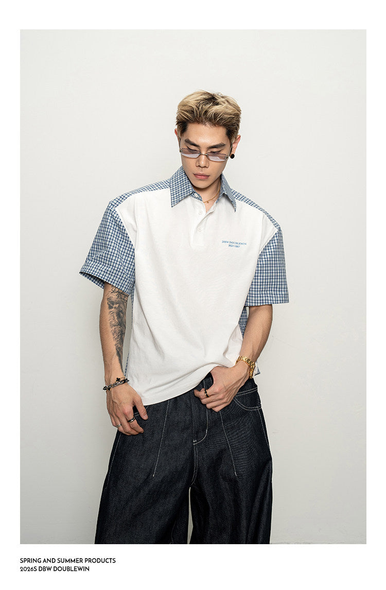 Drop-Shoulder Polo Shirt