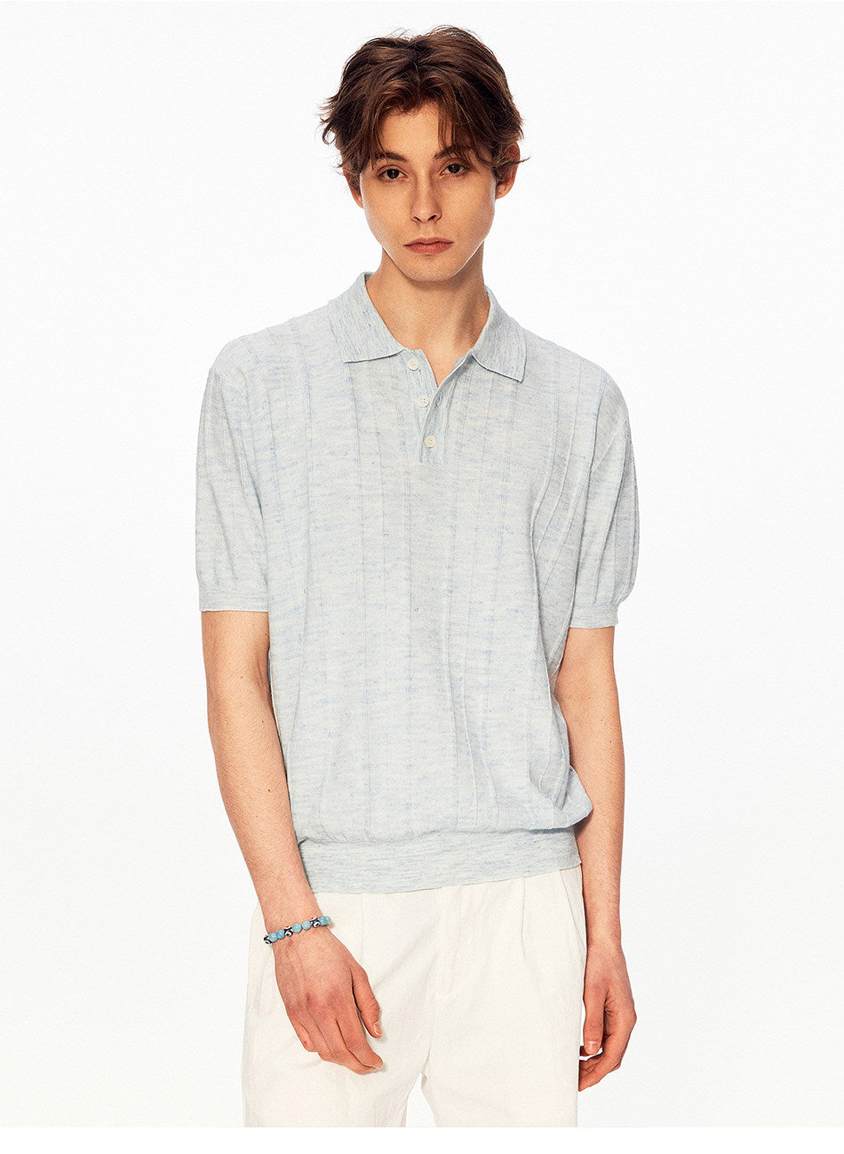 Breathable Knit Polo Shirt