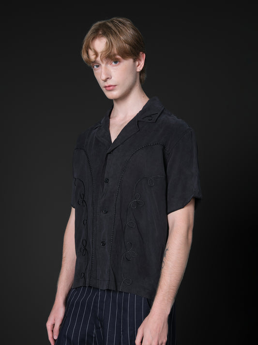 Western jacquard embroidered shirt