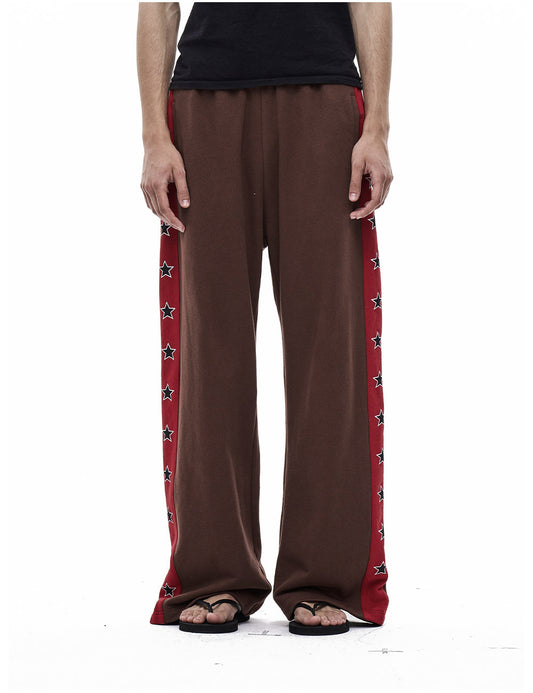 Vintage Star-Print Sports Pants