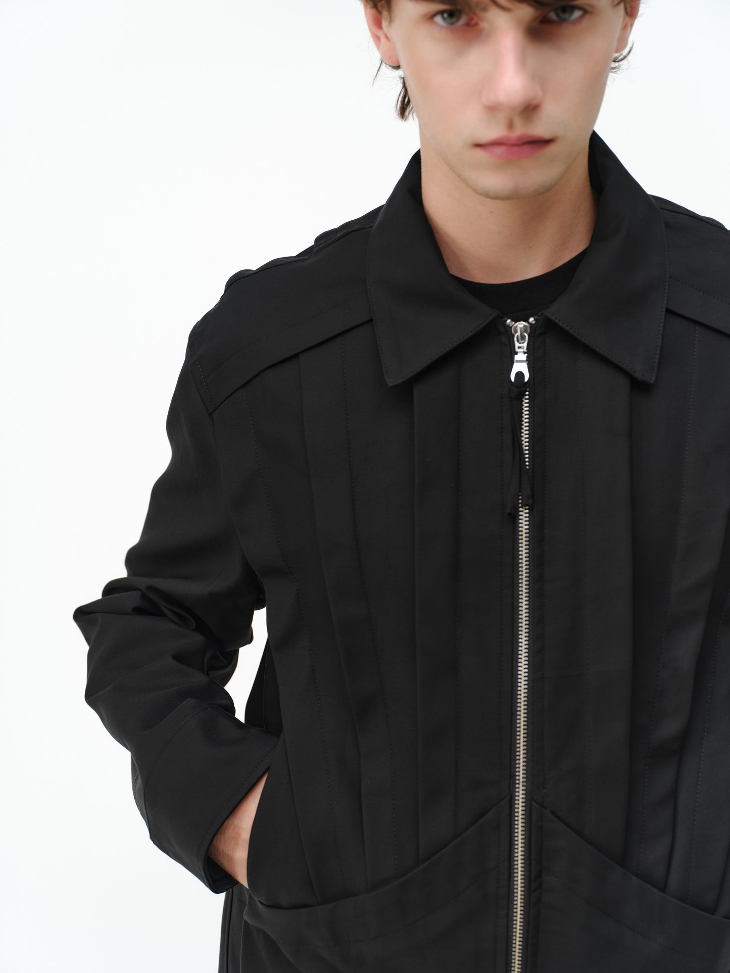 Zip-Up Short Wide Jacket