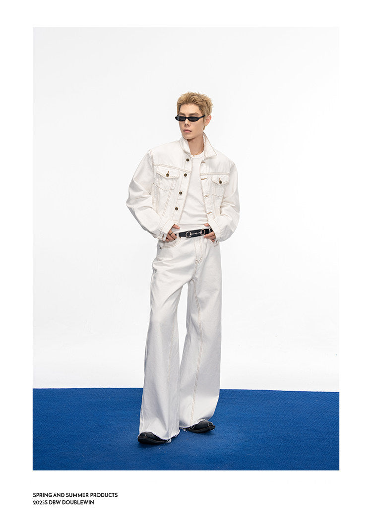 Denim Pants with Fringes