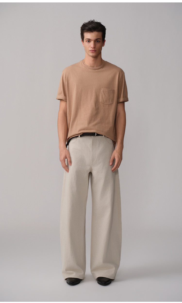 3D Cut Patchwork Silhouette Casual Pants