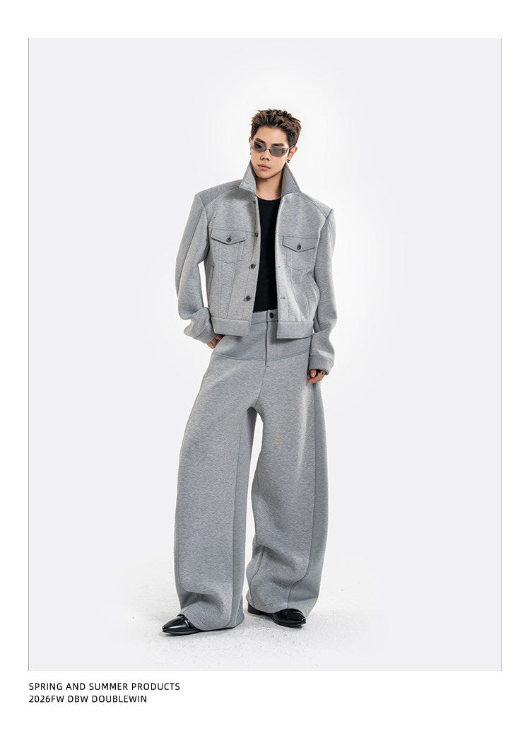 Air Layer Short Sweatshirt Jacket Set