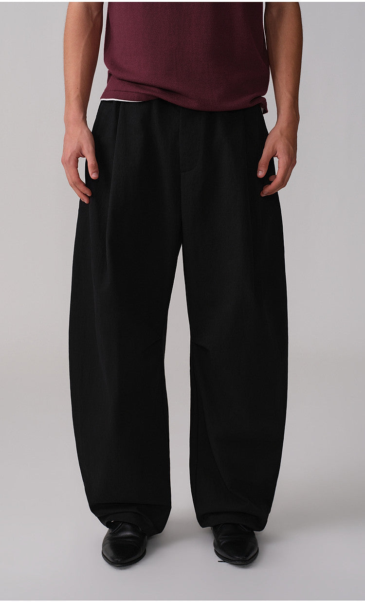 Simitara Pleated Elastic-Waist Casual Work Pants