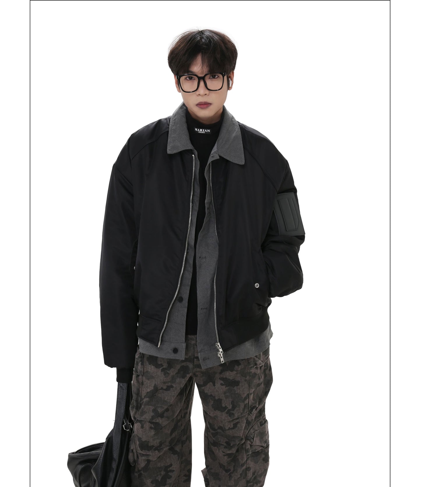 Stitch design lapel cotton jacket