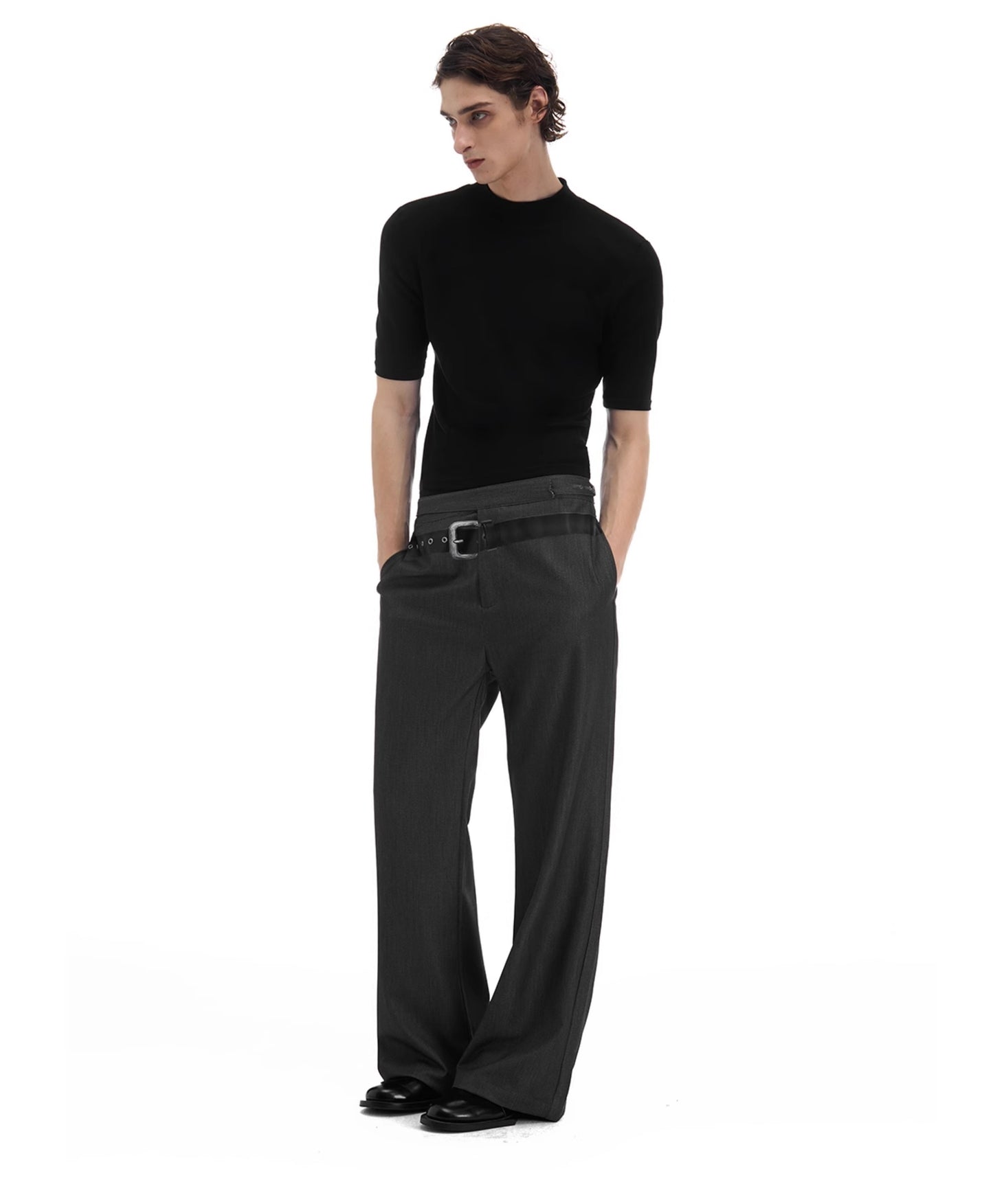 Mid-waist casual pants