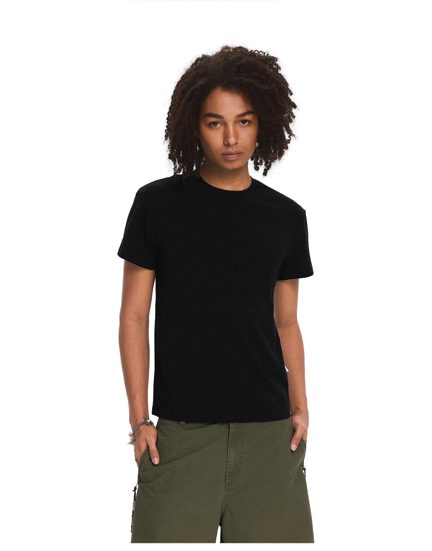 Basic Solid-Color Slim-Fit T-Shirt